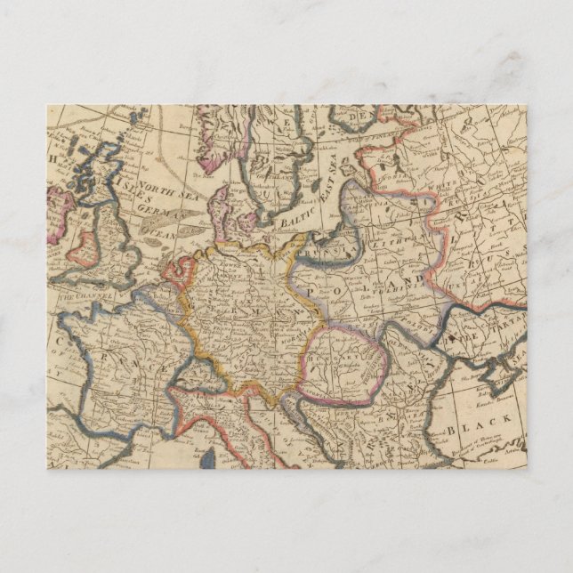 Map of Europe Postcard (Front)