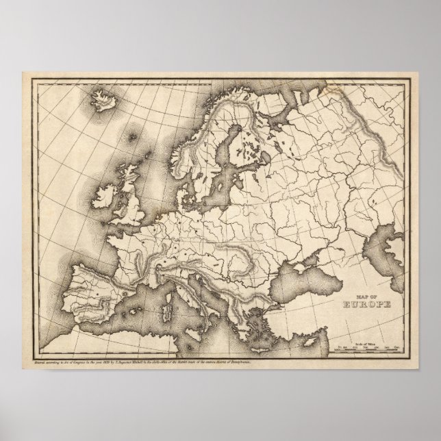 Map of Europe Poster (Front)