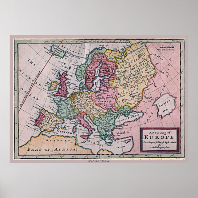 Map of Europe Poster (Front)