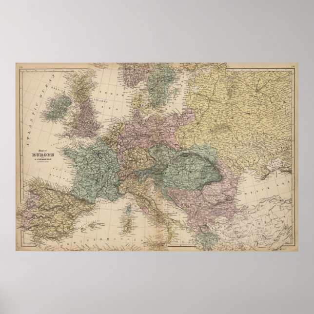 Map of Europe Poster (Front)