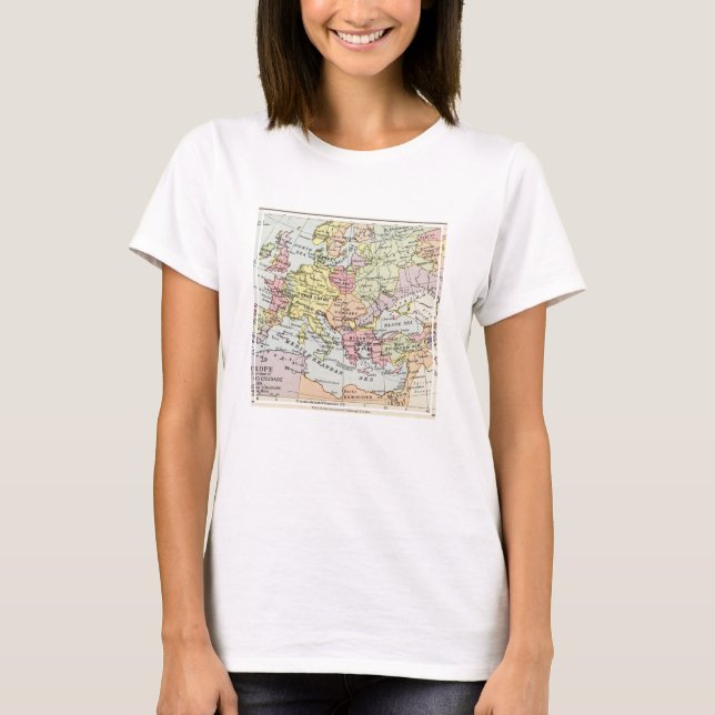 Map of Europe | The Third Crusade T-Shirt (Front)
