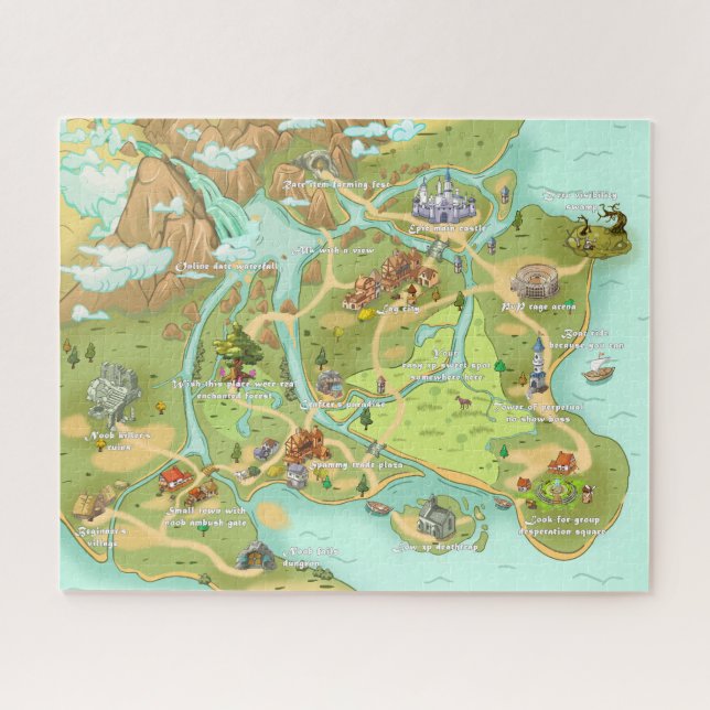 Map of Every MMORPG jigsaw puzzle  (Horizontal)
