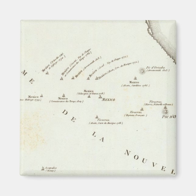 Map of false position in Mexico Magnet (Front)