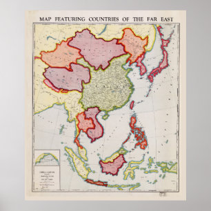 Map of Far East Asia (1932) Poster