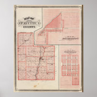 Map of Fayette County with East Connersville