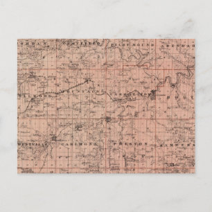 Map of Fillmore County, Minnesota Postcard