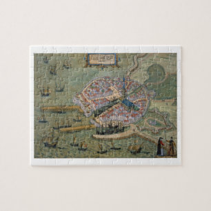 Map of Flissinga, from 'Civitates Orbis Terrarum' Jigsaw Puzzle