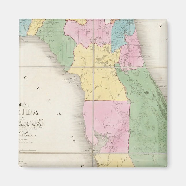 Map of Florida 2 Magnet (Front)