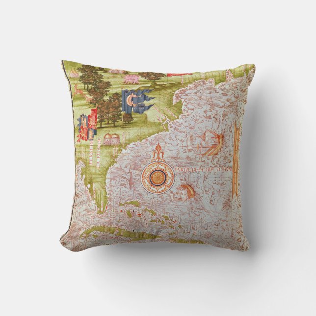 Map of Florida and the Antilles Cushion (Front)
