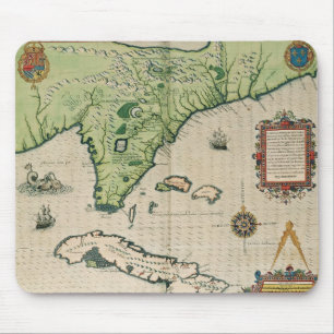 Map of Florida, from 'Brevis Narratio' Mouse Pad