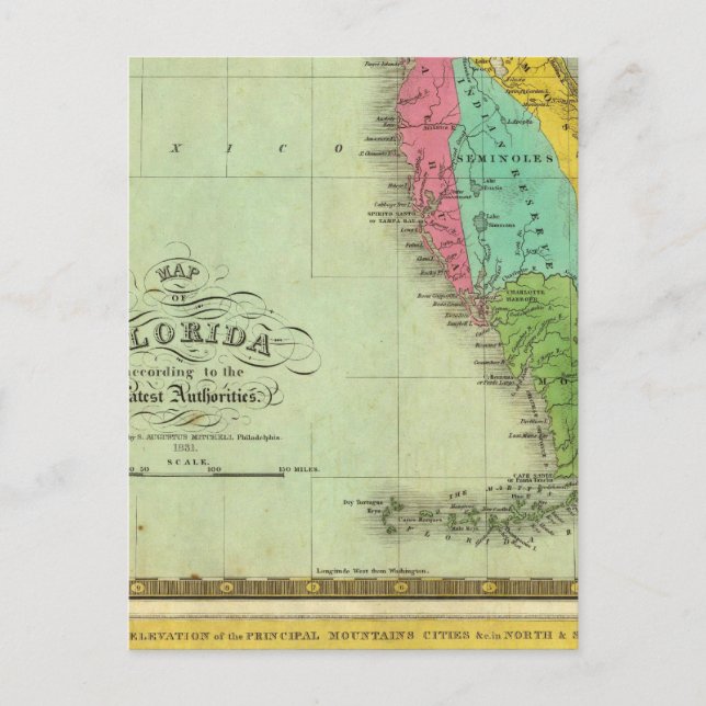 Map of Florida Postcard (Front)