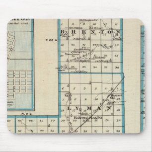 Map of Ford County and Paxton Mouse Pad