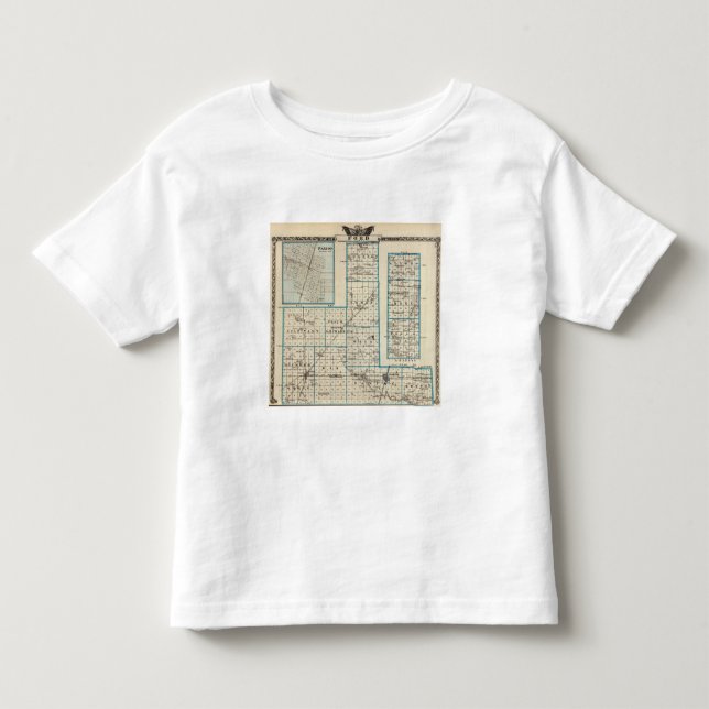 Map of Ford County and Paxton Toddler T-Shirt (Front)