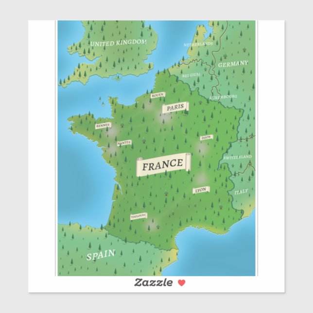 Map Of France (Sheet)