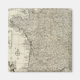 Map of France 2 Magnet