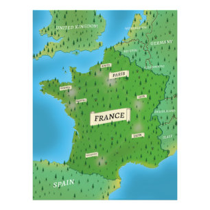 Map Of France Photo Print