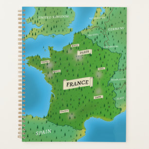 Map Of France Planner