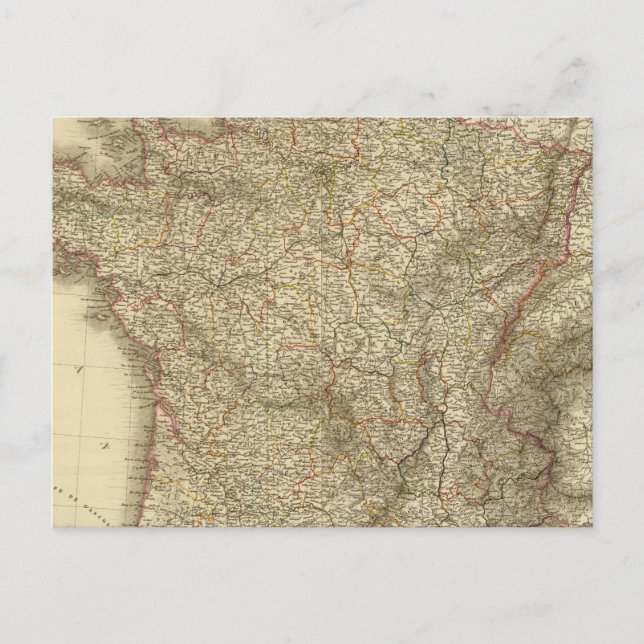 Map of France Postcard (Front)