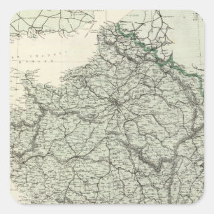 Map of France Square Sticker