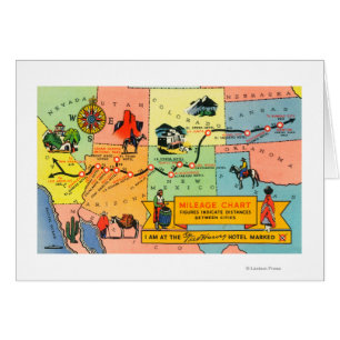 Map of Fred Harvey Hotel LocationsCA to KS