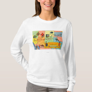 Map of Fred Harvey Hotel LocationsCA to KS T-Shirt