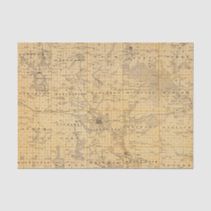 Map of Freeborn County, Minnesota Tissue Paper