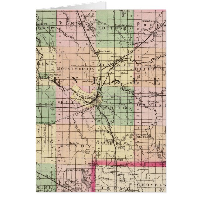 Map of Genesee County, Michigan (Front)