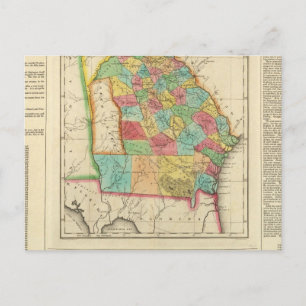 Map Of Georgia Postcard