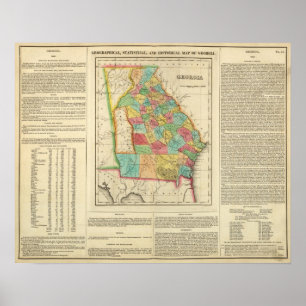 Map Of Georgia Poster