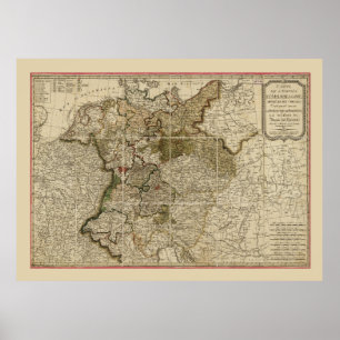 Map of Germany (1800) Poster
