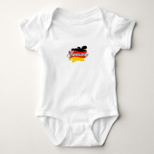 Map of Germany , german Flag boy girl baby Gift Baby Bodysuit