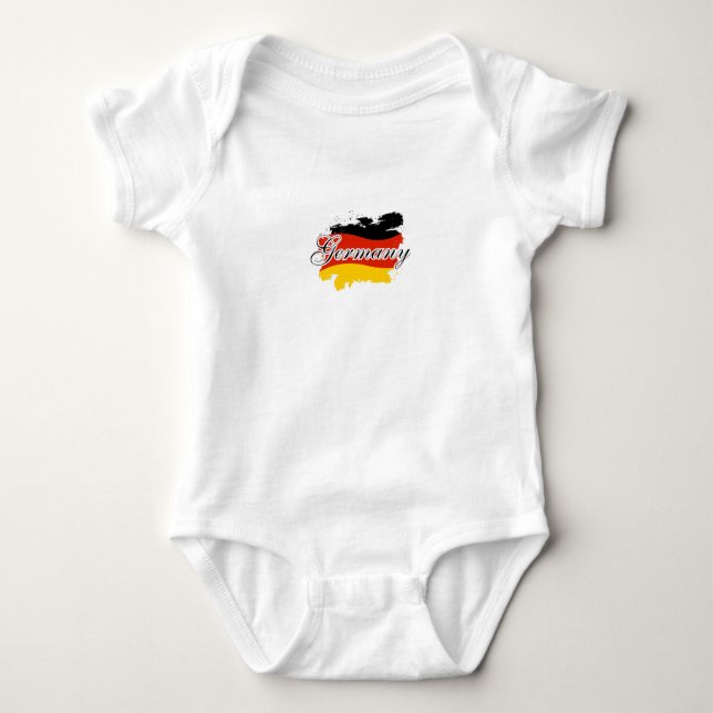 Map of Germany , german Flag boy girl baby Gift Baby Bodysuit (Front)