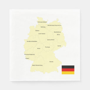Map Of Germany Napkin