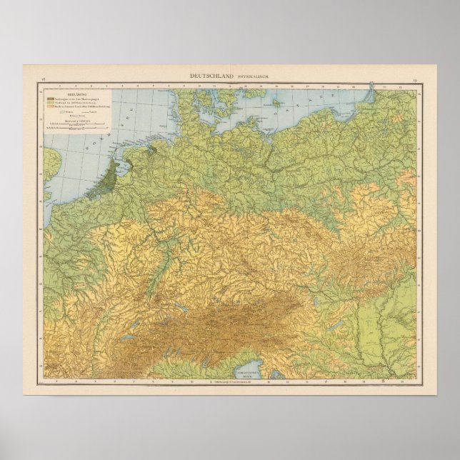 Map of Germany Poster (Front)
