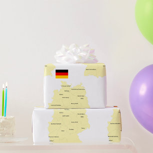 Map Of Germany Wrapping Paper