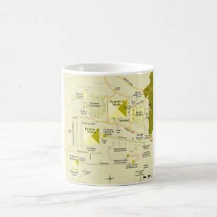 Map of Giza pyramid complex Diagram Coffee Mug