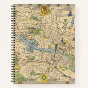 Map of Glasgow, England Notebook
