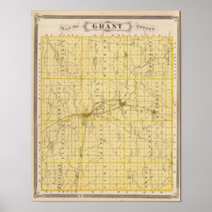 Map of Grant County Poster