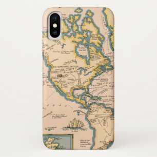 Map of Great Adventures iPhone X Case