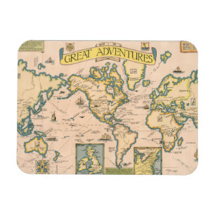 Map of Great Adventures Magnet