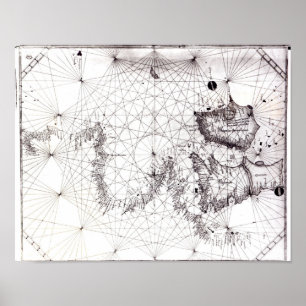 Map of Great Britain, France and Spain, 1473 Poster