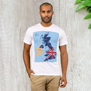 Map Of Great Britain Mens T-Shirt