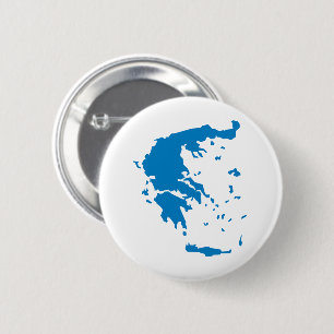 Map of Greece 6 Cm Round Badge