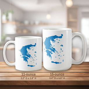 Map of Greece Coffee Mug
