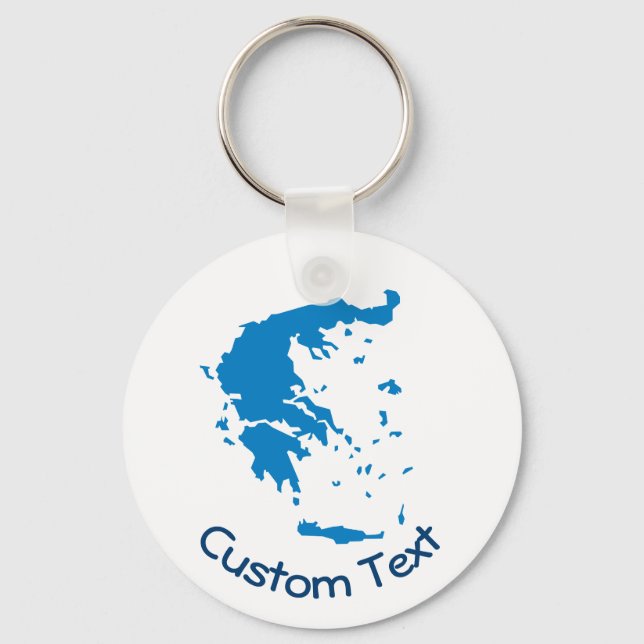 Map of Greece Keychain (Front)