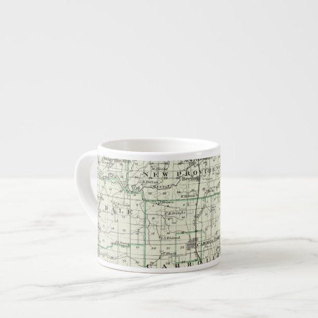 Map of Green County and Carrollton Espresso Cup (Front Left)