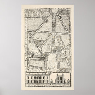 Map of Greenwich Park Poster