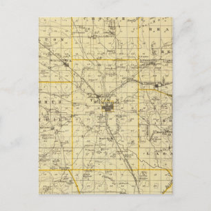 Map of Hamilton County Postcard