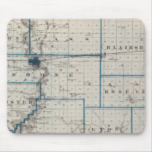 Map of Hamilton County, State of Iowa Mouse Pad