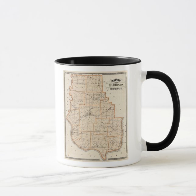 Map of Harrison County Mug (Right)